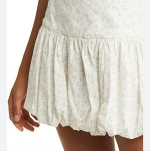 BP. Bubble Miniskirt In White Floral Print New Without Tags M